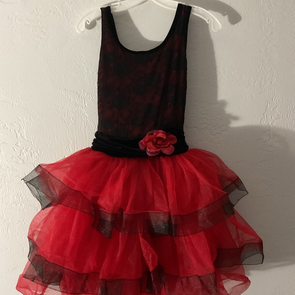 Red and Black Kids Costume Dress